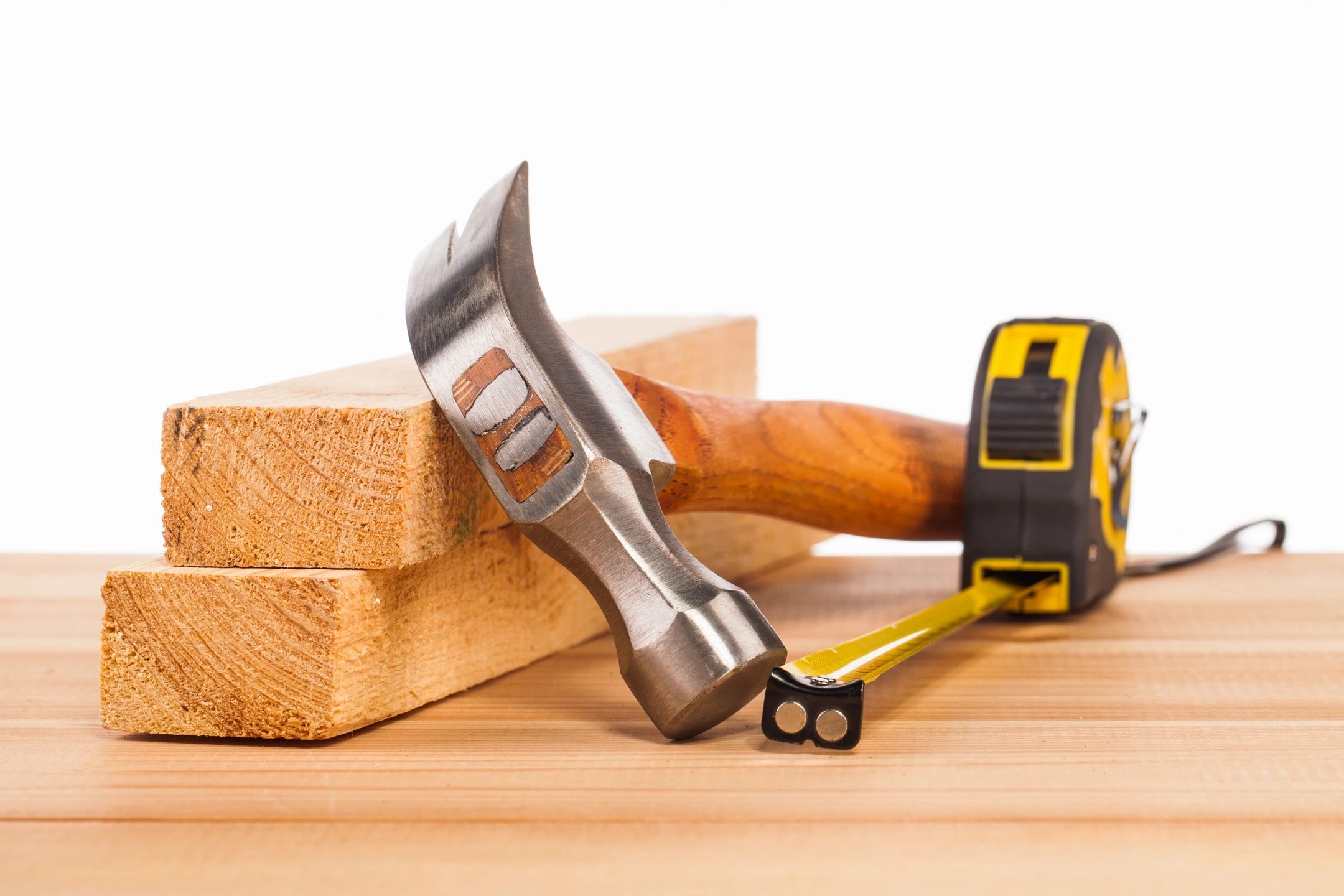 Hammer on lumber - quality craftsmanship