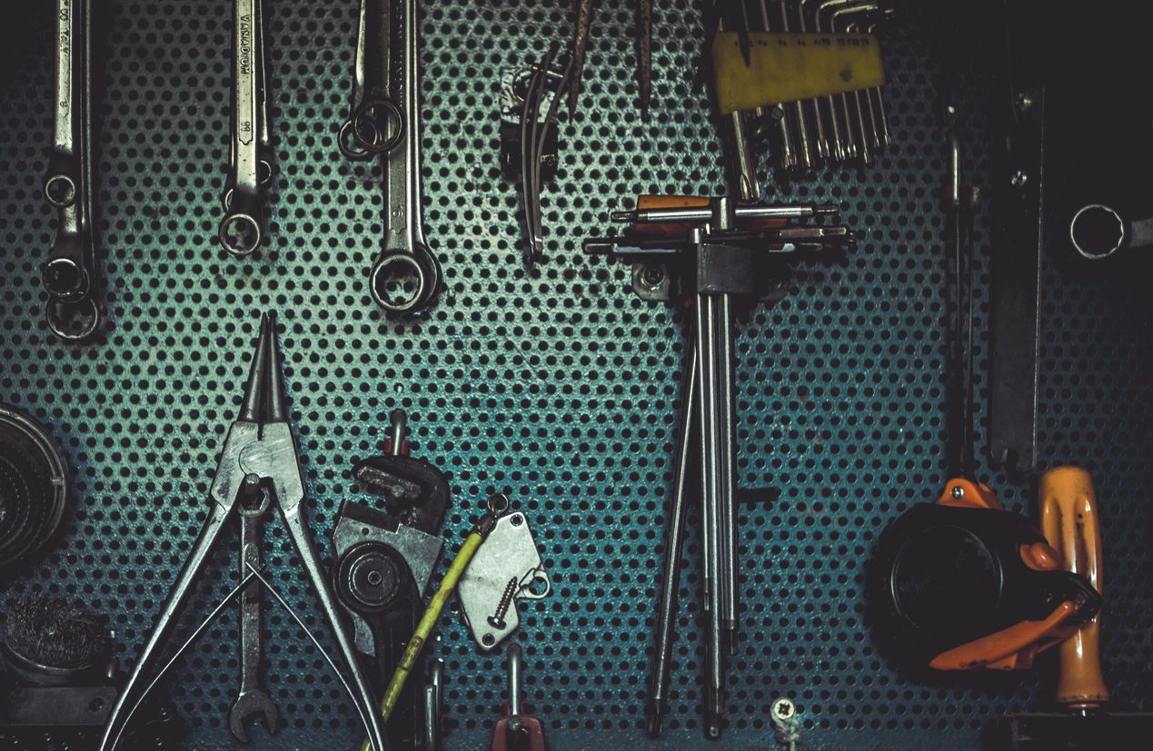 Workshop tools background